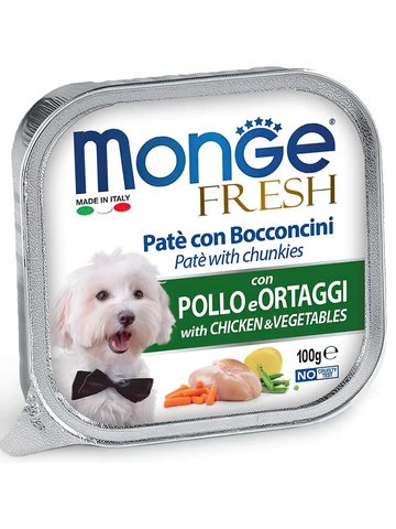 Monge Dog Fresh консервы для собак (курица с овощами) 100г