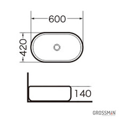 Раковина 60 см GR-3015