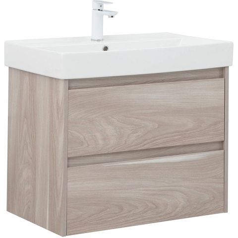 Aquanet 287885 Тумба Nova Lite 75 2 ящ. цв. орех светлый (287885)