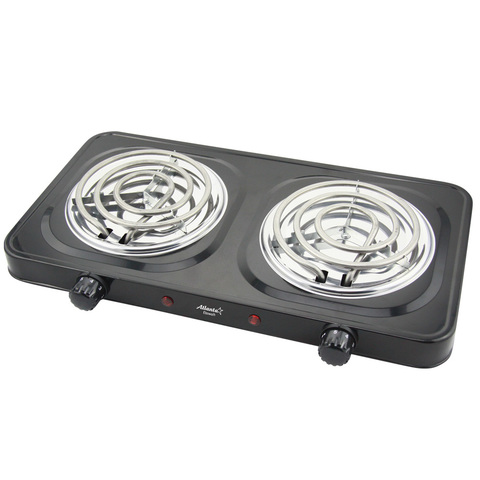 Электроплитка двухкомфорочная ATH-1726 (black)