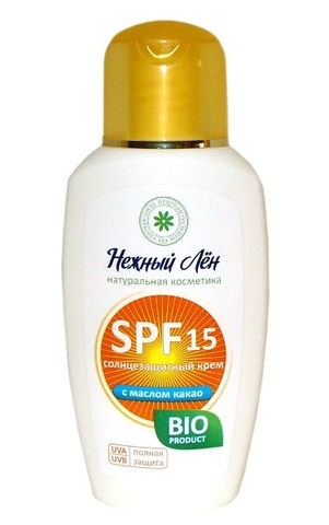 Крем солнцезащитный SPF 15 НЕЖНЫЙ ЛЁН 150 мл (Компас здоровья)