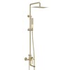 Lemark LM7262BG Душевая система с верхним душем 30х20 см и поворотным изливом, регулируемая высота 1~1,7м, латунь/брашированное светлое золото