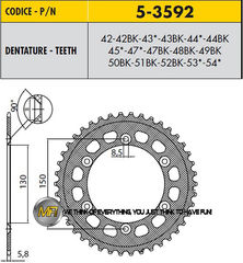 Звезда задняя ведомая Sunstar Rear Sproket 5-3592-49 для мотоцикла Yamaha