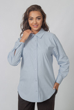 Рубашка для беременных 16452 голубой