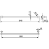 Kludi 2596105 Kludi 25 961 05 VELA S держатель для полотенец, L = 800 мм хром