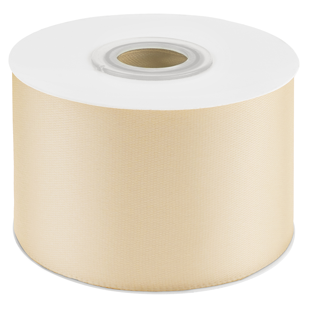 Лента Атласная (5см*22,85м) Белое золото