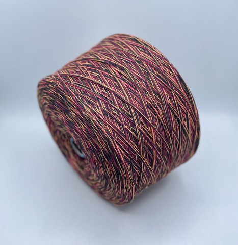 Авторская смотка (пр.Италия) 296м/100гр, Хлопок/Шерсть/Меринос/Полиамид/Вискоза/Кашемир, цвет-Закат , арт.36493