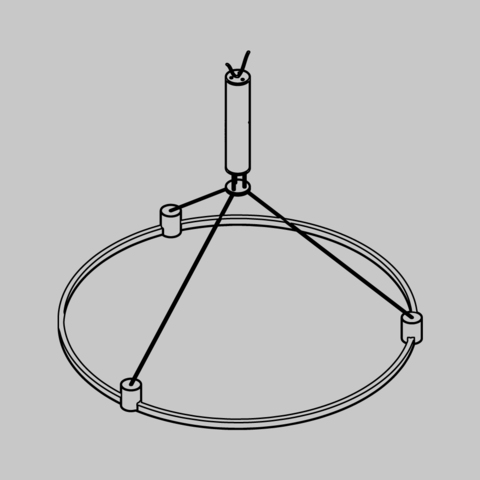 Готовая конструкция Maytoni Flarity круглая D650мм c основанием под блок питания без светильников и блока питания, платина TFC-Flar-H02-PT