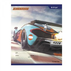 
          Тетрадь 12л., линия, Alingar, скрепка, блок офсет, 100% белизна, мелованный картон (стандарт), "Off road"