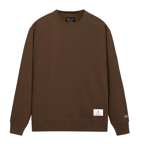 Свитшот Alpha Industries Essential Crewneck Espresso (Темно-Коричневый)