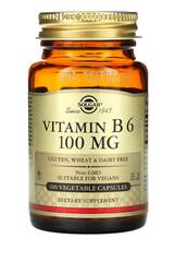 Solgar Витамин B6, 100 мг, 100 растительных капсулюн