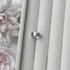 Кафф с отверстием для подвесок 12*5 мм, родий, Ш136