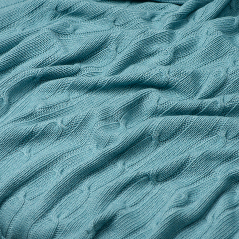 Плед CABLE Rene Real бирюзовый меланж 110x170 см
