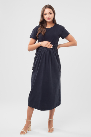 Платье для беременных и кормящих 15836 синий