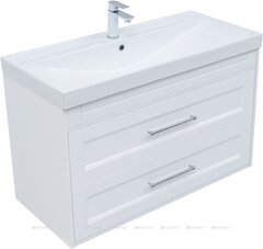 Aquanet 345367 Тумба с раковиной Бостон new 100 (Flash) цв.белый сатин (345367) фото