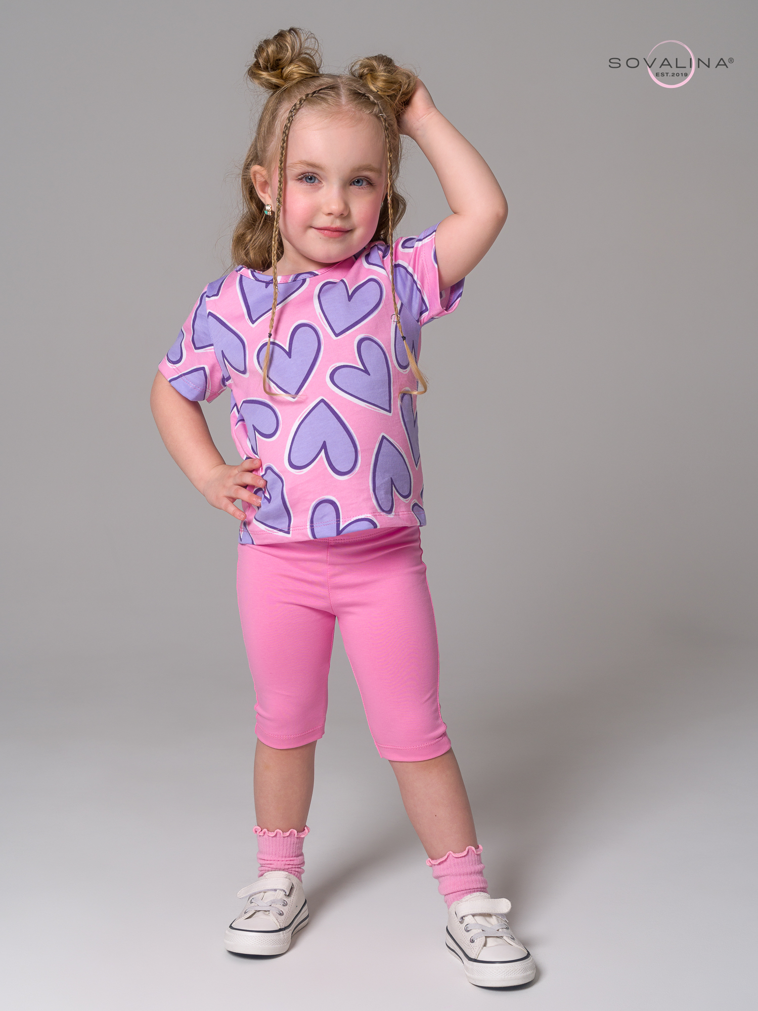 Костюм Актив сиреневые сердца-барби