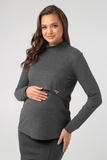 Лонгслив для беременных 17214 графит меланж