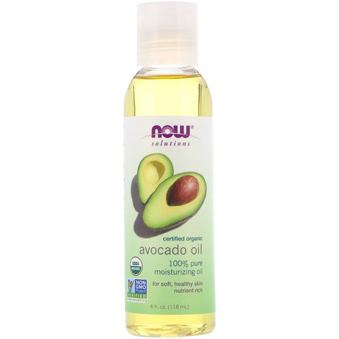 Now Foods, Solutions, органическое масло авокадо, 4 ж. унц. (118 мл)