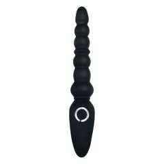 Черная анальная виброелочка Magic Stick - 22,6 см. - 