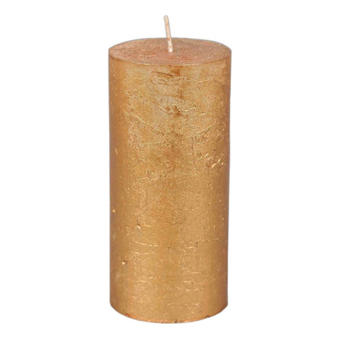 Свеча цилиндрическая 7х15см Luz Your Senses золотистый