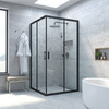 Vegas Glass ZA NOVO h2000 90 02М 01 Душевой уголок, профиль черный матовый, стекло прозрачное