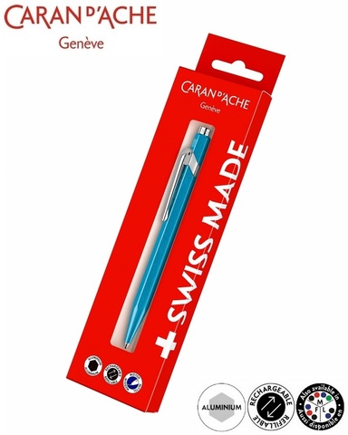 Ручка шариковая Caran d’Ache Office 849 Metal-X, Turquoise (849.771)