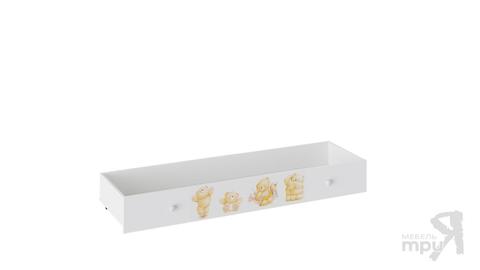 Ящик для кровати «Тедди» ТД-294.12.13 Текстура: Белый с рисунком