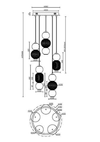 Подвесной светодиодный светильник Maytoni Drop MOD273PL-L80G3K