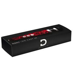 Красный беспроводной wand-вибратор Doxy Die Cast 3R с принтом в виде роз на рукояти - 28 см. - 