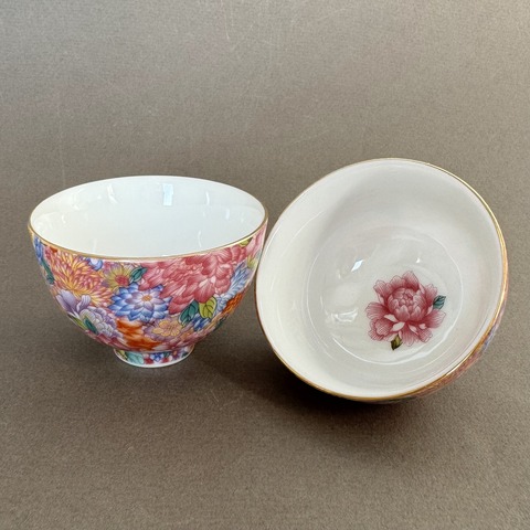 Чашка разноцветная высокая, фарфор, 120мл