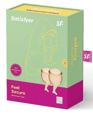 Набор оранжевых менструальных чаш Feel secure Menstrual Cup - 