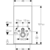 Сантехнический модуль для подвесного унитаза Geberit Monolith Plus 131.221.SI.5