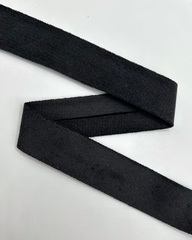 Тесьма для окантовки из бархата, цвет: чёрный, ширина 25мм