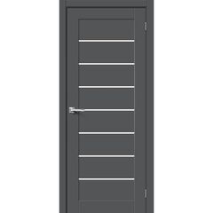 Купить Межкомнатная дверь ПЭТ Браво-22 Stormy Silk стекло белое