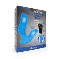 Синий вибромассажер простаты 3,5’’ Remote Control Curve P-spot Massager - 12 см. - 