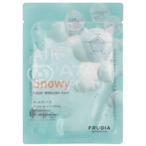 Frudia Обновляющая кремовая маска для лица / Air Mask 24 Snowy (1шт)