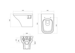 Чаша Унитаз подвесной Лайн rimless