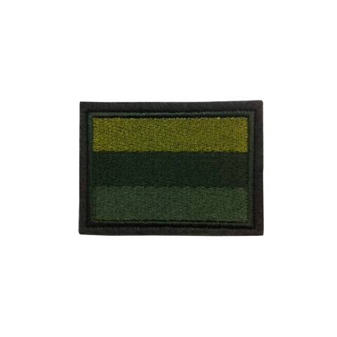 Шеврон флаг триколор вышитый полевой (олива)