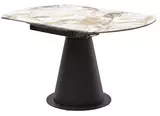 фото 9 Стол TERAMO 135 GLOSS GRAND JADE SOLID CERAMIC, керамика, поворотн.механизм / Черный каркас, DISAUR на profcook.ru