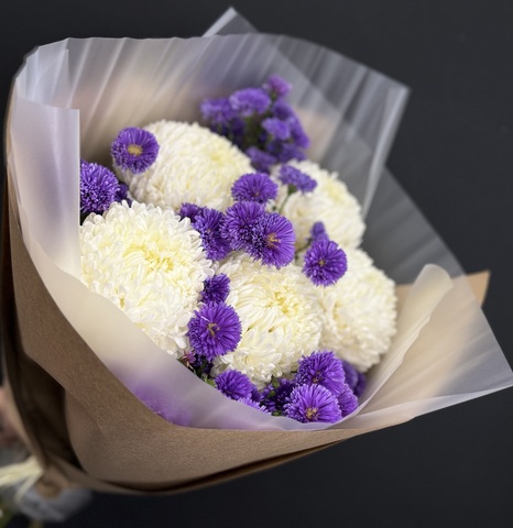 Зефирные хризантемы в Астрах