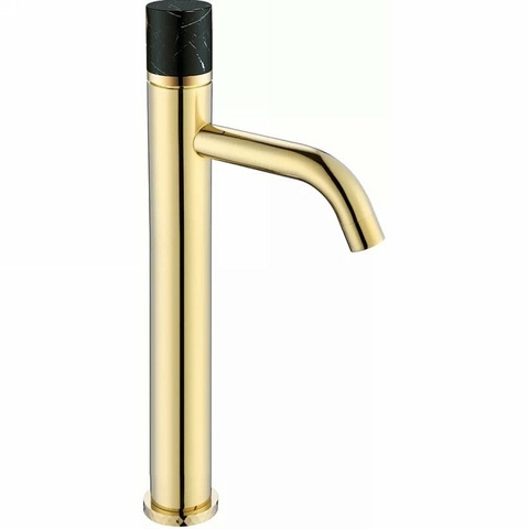 Boheme 122-G-MR-BLACK Смеситель STICK для умыв.выс.GOLD MRAMOR BLACK_Комплект