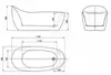 BelBagno BB205-1700-800 Отдельностоящая, овальная акриловая ванна в комплекте со сливом-переливом цвета хром 1700х800х800