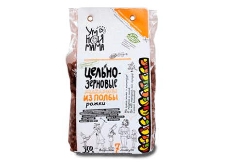 Макароны из полбы "Рожки" Умная мама, 350г