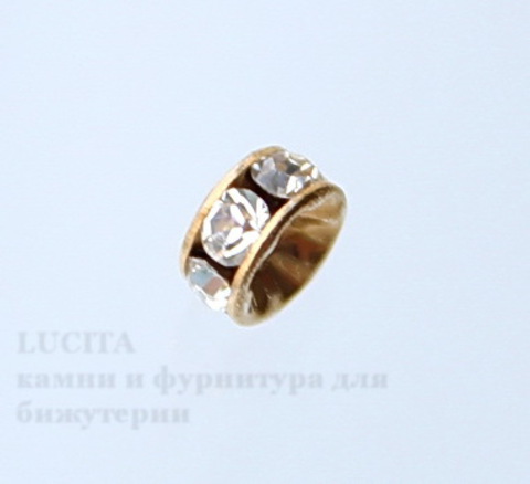 77504 Бусина - рондель Сваровски Crystal (цвет - античное золото) 4х2 мм ()