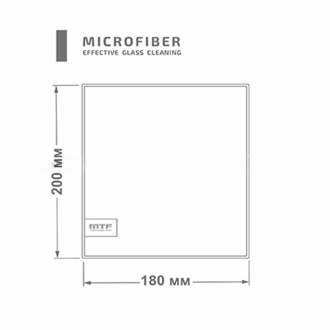 Салфетка MTF Light MFC1820B из микрофибры для протирания стекол 18x20см, черная, шт.