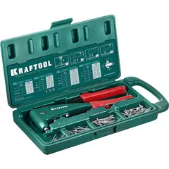 KRAFTOOL X-5F, 2.4 - 4.8 мм, удержание заклепки, литой заклепочник в кейсе (31173-H6)