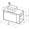 Aquanet 261660 Тумба Nova Lite LOFT 90 L цв. дуб рустикальный (261660)