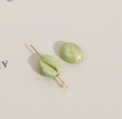 Подвеска Кофе зерно, мятный, акрил, 10*8 мм, Ф070