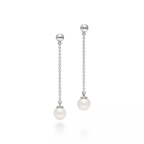 Серьги из серебра с жемчугом, Tiffany 💠 ZIGFELD