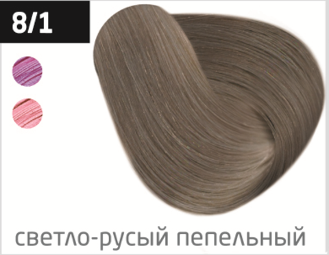 OLLIN silk touch 8/1 светло-русый пепельный 60мл безаммиачный стойкий краситель для волос